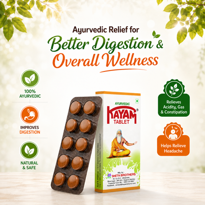 Kayam Tablet - An Ayurvedic relief for better digestion and overall wellness.