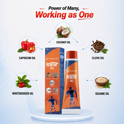 Sheth Brothers K-Orhto Gel combines the goodness of 24 Ayurvedic ingredients, essential oils and herbal extracts in an easy-to-apply gel format.