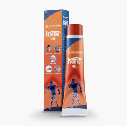 Sheth Brothers fast absorbing K-Ortho Gel for neck pain, back pain, knee pain, wrist pain and elbow pain.