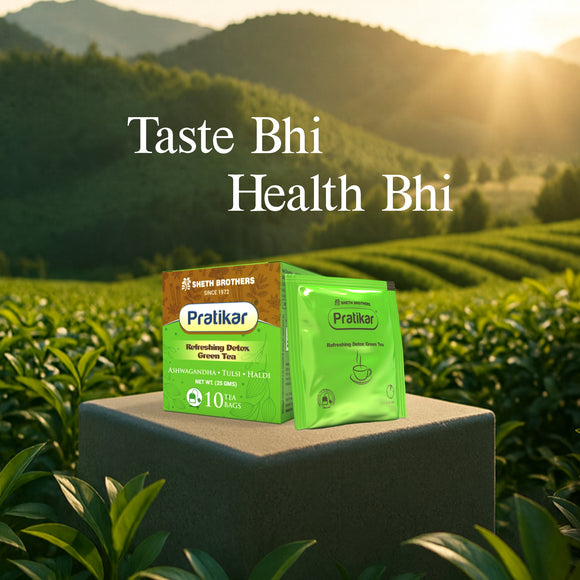 Pratikar Detox Green Tea  (Pack of 3) - Sheth Brothers
